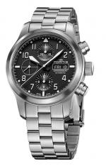 FORTIS Aviatis AEROMASTER STEEL 42MM 20ATM CHRONOGRAPH REF. 656.10.10 M UW-50 CALIBER