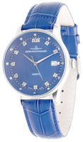ZENO-WATCH BASEL Basic Retro Medium Crystals Ref. P315Q-c4 blue /-c2 white /-c1 black 12 crystals on dial