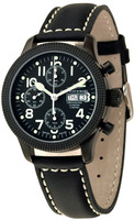 ZENO-WATCH BASEL Clou de Paris Chronograph Blacky Ref. 11557TVDD-bk-a1