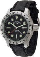 ZENO-WATCH BASEL Jumbo GMT (Dual Time with bezel ring) Ref. 1563-a1 Limited Edition of 150 timepieces