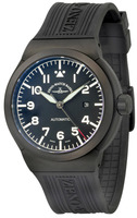 ZENO-WATCH BASEL Raid Navigator Titan Automatic Ref. 6454N-bk-a1 (-a15) solid PVD plated high-tech titanium