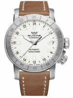 GLYCINE AIRMAN 46 Ref. GL0136 PURIST Version automatic steel white, 2 time zones. cal. GL293