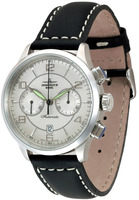 ZENO-WATCH BASEL Retro Tre Chrono Bicompax Ref. 6302BHD-g3 silver-grey 7753M top grade movement