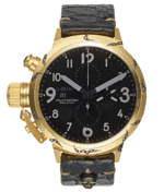 U-BOAT Opere Uniche HERA Ref. 7391 FLIGHTDECK 50 GOLD CASE FISSUREE DIAMONDS - unique edition