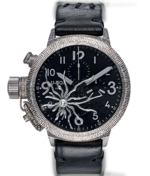 U-BOAT Opere Uniche LUSSURIA Ref. 6117/ZD FLIGHTDECK STERLING SILVER DIAMOND STUDDED SAPPHIRE - 50