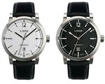 LIMES CHYROS U6017-LA 1.1 / 2 silver or black dial, black leather strap