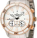 KronSegler AKTEUR KS 730 Chrono Steel/Rose gold IP - steel bracelet & leather strap