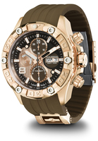 ZENO-WATCH BASEL Sport OCEANIA CHRONOGRAPH DAY DATE rose gold Ref. 4535-TVDD-PGR-i6 brown