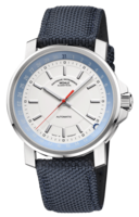 MÜHLE GLASHÜTTE/SA. Sporty 29ER ZEIGERDATUM Ref. M1-25-32-NB white & blue dial