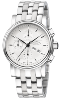 MÜHLE GLASHÜTTE/SA. Classical TEUTONIA II CHRONOGRAPH Ref. M1-30-95-MB silver dial