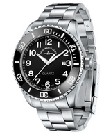 ZENO-WATCH BASEL Diver ceramic Quartz Black Ref. 6492-515Q-a1-1M Bracelet