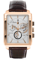 L'DUCHEN Chrono Multifunction Quartier Ref. D 582.42.33 IP Rose Gold, Silver Dial