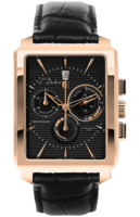 L'DUCHEN Chrono Multifunction Quartier Ref. D 582.41.31 IP Rose Gold, Black Dial