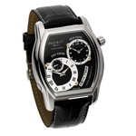 PILO & Co Doppio Orario Ref. P0301HQS DUAL TIME BLACK - 2 x Swiss Quartz movements