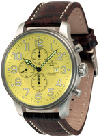 ZENO-WATCH BASEL Giant Retro Chronograph Date Yellow Ref. 10557TVD-a9