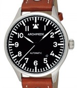 ARCHIMEDE PILOT UA7919-A1.6  pilot's black dial, automatic, date window on 4.5