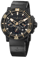 ULYSSE NARDIN Marine Maxi Diver Black Sea Chronograph Ref. 353-90-3C black rubberized steel case