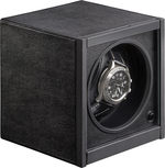 WATCH WINDERS RDI Charles Kaeser HORIZON CLASSIQUE purist black leather-clad, glass door, single watch winder
