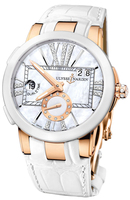 ULYSSE NARDIN Executive DUAL TIME LADY ROSE GOLD WHITE CERAMIC REF.246-10/391 CAL. UN-24 AUTOMATIC