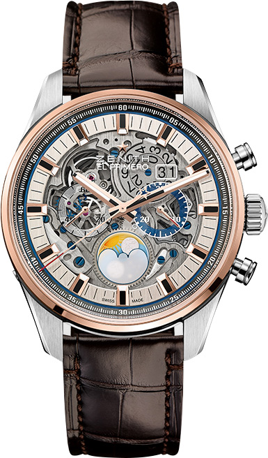 ZENITH CHRONOMASTER GRANDE DATE FULL OPEN STEEL - ROSE GOLD REF. 51.2530.4047/78.C810 EL PRIMERO CAL. 4047B