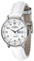 ZENO-WATCH BASEL Femina stainless Lady Medium Size Day Date White  Ref.  336DD-c2 Self-Winding Cal. ETA 2836