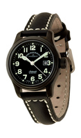 ZENO-WATCH BASEL Small Lady Pilot Blacky PVD Ref. 8454-bk-a1 (-a1M, a1)