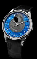 SCHAUMBURG WATCH MooN Blue Nebula - Classic Gents Automatic, Moon Phase Cal. SW-11