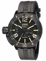 U-BOAT Sommerso DLC Black Diver 46MM 30ATM Ref. 9015 Steel Automatic 24H Rubber Strap