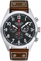 SWISS ALPINE MILITARY leader Ref. 1293.9537SAM 43MM Steel-Black Combat Quartz Chronograph Cal. RHQ 5030.D