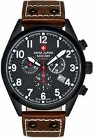 SWISS ALPINE MILITARY leader chrono Ref. 1293.9577SAM Cal. RHQ 5030.D Swiss Quartz Chronograph PVD black