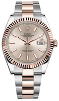 ROLEX DATEJUST 41 REF. 126331-0009 EVEROSE ROLESOR, SUNDUST DIAL, OYSTER BRACELET, SELF-WINDING CAL. 3235
