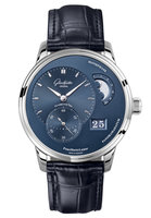 GLASHÜTTE ORIGINAL Pano Steel Blue Fine Matt Ref. 1-90-02-46-32-35 PanoMaticLunar Moon Phase Self-Winding Cal. 90-02