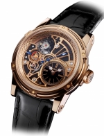 LOUIS MOINET TEMPOGRAPH BLACK REF. LM-50.50.50 18K ROSE GOLD SELF-WINDING RETROGRADE CAL. LM50