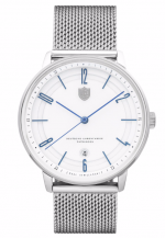 DuFa BAYER AUTOMATIC 9016 SWISS MVMT STEEL - WHITE  40MM REF. DF-9016-22