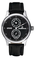 REVUE THOMMEN LIFESTYLE REGULATOR Ref. 16065.2537 (2532) - steel-leather / black (silver)-roman