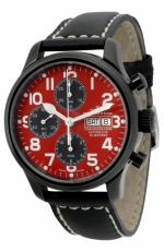 ZENO-WATCH BASEL New Classic Pilot Chronograph Day Date  Black Ref. 9557TVDD-bk-b71 Self-Winding Cal. Valjoux 7750