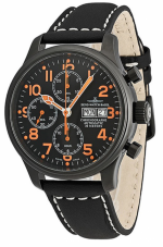 ZENO-WATCH BASEL New Classic Pilot Chronograph Day Date Black Ref. 9557TVDD-bk-b15 Self-Winding Cal. Valjoux 7750