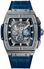 HUBLOT SPIRIT OF BIG BANG TITANIUM BLUE 45MM REF. 601.NX.7170.LR CHRONOGRAPH CAL. HUB4700