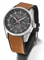 PILO & Co Pieces d'Exception REF. P0603HAS STEEL GREY AUTOMATIC - GMT - POWER RESERVE