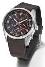 PILO & Co Pieces d'Exception REF. P0605HAS STEEL CHOCOLATE AUTOMATIC - GMT - POWER RESERVE