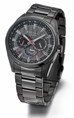 PILO & Co Pieces d'Exception REF. P0612HAB BLACK PVD CASE/BRACELET AUTOMATIC - GMT - POWER RESERVE