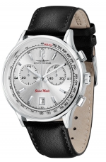 ZENO-WATCH BASEL Gentleman Luc Tachymeter Quartz Chrono Silver Ref. 5181-5021Q-g2 Ronda 5021.D Ltd/200