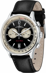 ZENO-WATCH BASEL Gentleman Luc Tachymeter Quartz Chrono Cream-Black Ref. 5181-5021Q-g19 Ronda 5021.D Ltd/200