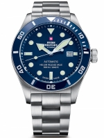  SWISS MILITARY BY CHRONO STEEL BLUE REF. SMA34075.02 AUTOMATIC DIVER 44MM 50ATM CAL. SW200