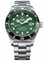  SWISS MILITARY BY CHRONO STEEL GREEN REF. SMA34075.03 AUTOMATIC DIVER 44MM 50ATM CAL. SW200