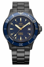 GLYCINE COMBAT SUB 42 ALL PVD BLACK BLUE DIAL & BEZEL REF. GL0295 SELF-WINDING CAL. GL224