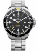 GLYCINE COMBAT SUB 46 ALL STEEL BLACK REF. GL0255 SELF-WINDING CAL. GL224 30ATM