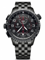 DESIGNER BRANDS VICTORINOX 241742 Airboss Mach 9 Chronograph Black Edition 45mm 10ATM Self-Winfing Valjoux 7750