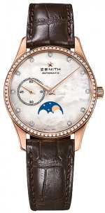 ZENITH ELITE LADY ULTRA THIN MOON PHASE MoP 18K ROSE GOLD REF. 22.2310.692/81.C709 SELF-WINDING CAL. 692