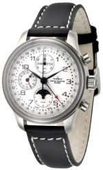 ZENO-WATCH BASEL NC Retro Chronograph Full Calendar - Moon Phase - 24h - Ref. 9557VKL-e2, Self-Winding Cal. Valjoux 7751